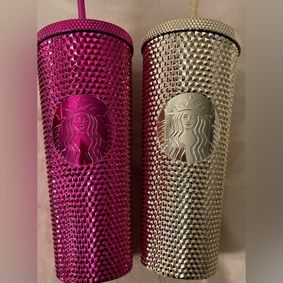 Starbucks Other - New Starbucks Holiday Winter 2022 Gold Sangria Bling Studded Cold Cup Tumbler